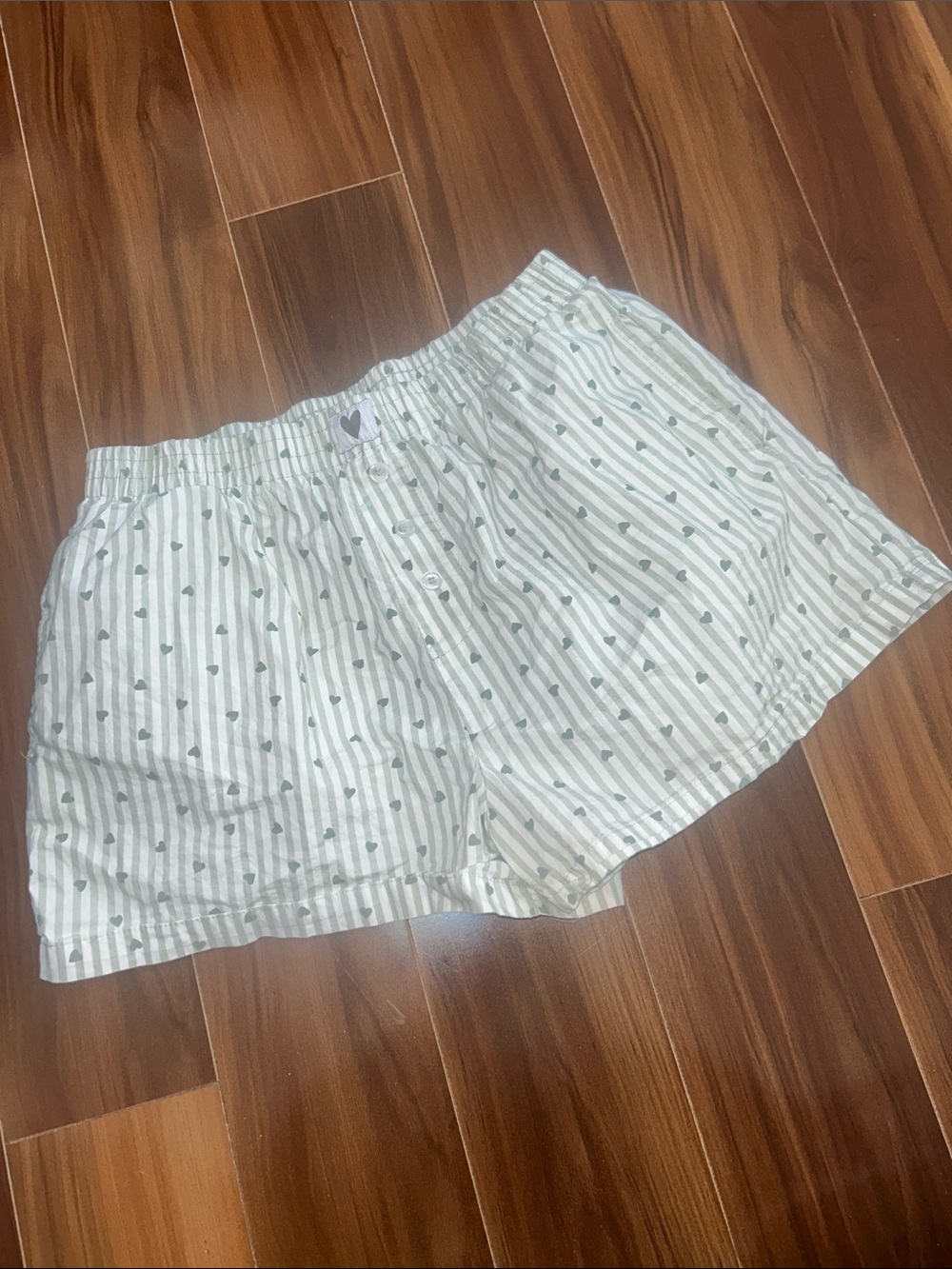 Large 100% cotton Happily Grey sleep pajama shorts